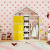 Kids Dress Up Rack Clothing Wardrobe Costume Storage Closet-Yellow