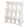 3-Tier Flower Shop Mobile Display Stand Garden Patio Plant Shelf With 12 Buckets