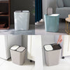 Twin Double Bin Recycling Waste Trash Can Dust Rubbish Separator with Press Lid