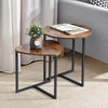 2x Industrial Nesting Coffee Table Living Room Bedroom Side Table Lamp Stand