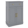 Floor Storage Cabinet Modern Buffet Sideboard with Drawer & Doors-Grey