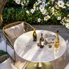 Round Dining Table Marble Modern Tulip Table Slate Tabletop Golden Pedestal Base