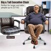 Swivel Task Chair 227kg Leather Office Chair w/Extra Wide Seat-Coffee