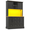 TALL FLOOR STORAGE CABINET WITH DRAWERS & DOORS KITCHEN SNACK PANTRY CABINET