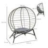 Rattan Egg Chair Wicker Basket Chair with Cushion Bottle Holder Bag