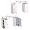 Mobile Nail Station Salon Manicure Table Desk Art Beauty Storage Drawers Cabinet