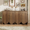 Elegant Walnut Sideboard with 4 Doors & Adjustable Shelves - Storage Cabinet