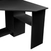 Black/ White Corner Computer Desk PC Laptop Table Book Shelves Home Study Office