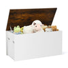 Flip-top Storage Chest 2-in-1 Modern Wooden Storage Bench Trunk Organizer Bench