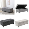 Upholstered Storage Ottoman Bench Chesterfield Bed End Hallway Seat Long Stool