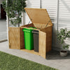 Large Wooden Double Wheelie Bin Store for 2 Bins Outdoor Garden Sheds Enclosure