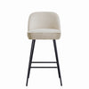 2X Breakfast Bar Stools Thickened Pad Linen Dining Chairs for Counter Kitchen