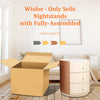 Leather Storage Cabinet Floor Standing Round Cupboard Bedside Table Nightstand