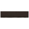 Table Top Dark Brown 220x50x(2-4) cm Treated Solid Wood Oak