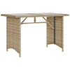 Garden Table with Top Outdoor Dining Table Coffee Table Poly Rattan