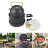 Portable Camping Cookware Set Hiking Outdoor Travel Cooking Pot Pan Saucepan Kit