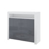 High Gloss 2 Doors Matt Body Sideboard Cupboard Kitchen Buffet Cabinet with LED