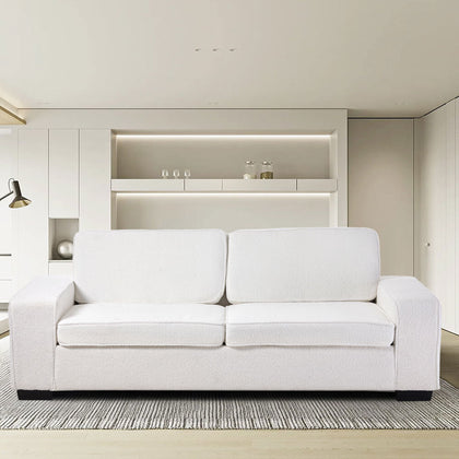 Modern 2 Seater Teddy Velvet Sofa Couch Love Seat Settee For Home Room 202x77cm