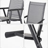 Garden Patio Table And 4/6 Foldable Chairs Outdoor Seating Set W/ Parasol Hole