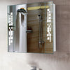 LED Bathroom Mirror Cabinet Storage Shelves Shaver Socket Anti-fog Wall Mounted