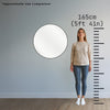 Mirror Large Art Deco Glass Frameless Round Venetian Wall Mirror 80cm x 80cm