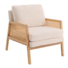Plush Fabric Upholstered Armchair Winter Warm Teddy Fleece Accent Chair Wooden