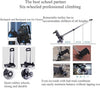 Boys Rolling Backpack Durable Wheeled Bag for Primary Students