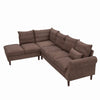 L-Shaped Corner Sofa, Sectional Couch with Built-in USB Port Chaise