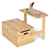 Kids Convertible Activity Bench Table 3-in-1 Desk and Chair Set with Toy Storage