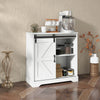 Sliding Barn Door Sideboard Storage Cabinet Coffee Bar TV Stand Farmhouse Style
