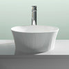 Bathroom Round Sit-On Countertop Vessel Basin Round Modern White Sink