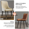 Set 2 Leather Kitchen Dining Chairs Tufted Gold Lion Head Pull Ring Accent Chair