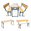 Outdoor Garden Beer Table and Bench Furniture Set Foldable Picnic Backrest Bench