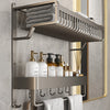 2/3 Tier Aluminum Basket Shower Rack Bathroom Storage Shelf Towel Rail Holder