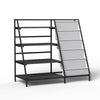 Bookshelf Bookcase with 9 Storage Compartme for Children's Reading Room Black