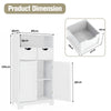 Bathroom Cabinet Floor Storage Cabinet Standing Cupboard w/1 Shelf &2 Drawers