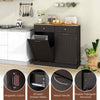 Trash Bin Cabinet Standing Recycling Trash Cabinet 70L Hidden Garbage Holder