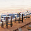 Real Marble Bar Table Breakfast Kitchen Dining Room Furniture Modern Tall Square