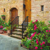 1-4 Steps Iron Handrail Stair Railing Hand Rail Kit Fit Outdoor Garden Steps UK