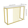 Glam Rectangle Real Marble Console Table Lounge Porch Sofa Side Table Standing