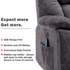 Riser & Recliner Chair Fabric 8 Point Electric Heated Massage Sofa Armchair