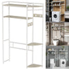 Large Over The Toilet Storage Cabinet Washing Machine Rack Bar Display Organizer