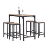 5Pcs Bar Table Stools Set 4 Bar Stools for Breakfast Pub Counter Small Apartment