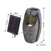 58.5cm Tall Barrel Shape Solar Power Garden Outdoor LED Water Feature Fountain