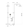 Matt Black Round Thermostatic Shower Kit Basin Tap Waterfall Bath Filler & Waste