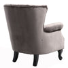 Wing Back Armchair Grey High Wingback Chair Occasional Accent Seat Vintage Sofa