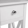 Small White Side End Coffee Table Beside Lamp Stand Nightstand Storage Drawer