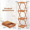 Free Standing Shoe Rack Entryway Folding Plant Rack-Natural