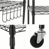 5-Tier Wire Shelving Unit Metal Storage Rack Kitchen Bathroom Shelf with Wheels