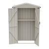 Small Garden Shed Metal Storage Box Outdoor Tool House Apex Roof Lockable 2 Door